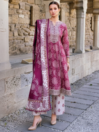 Pink Embroidered Khaddar 3-Piece Suit – RZ186