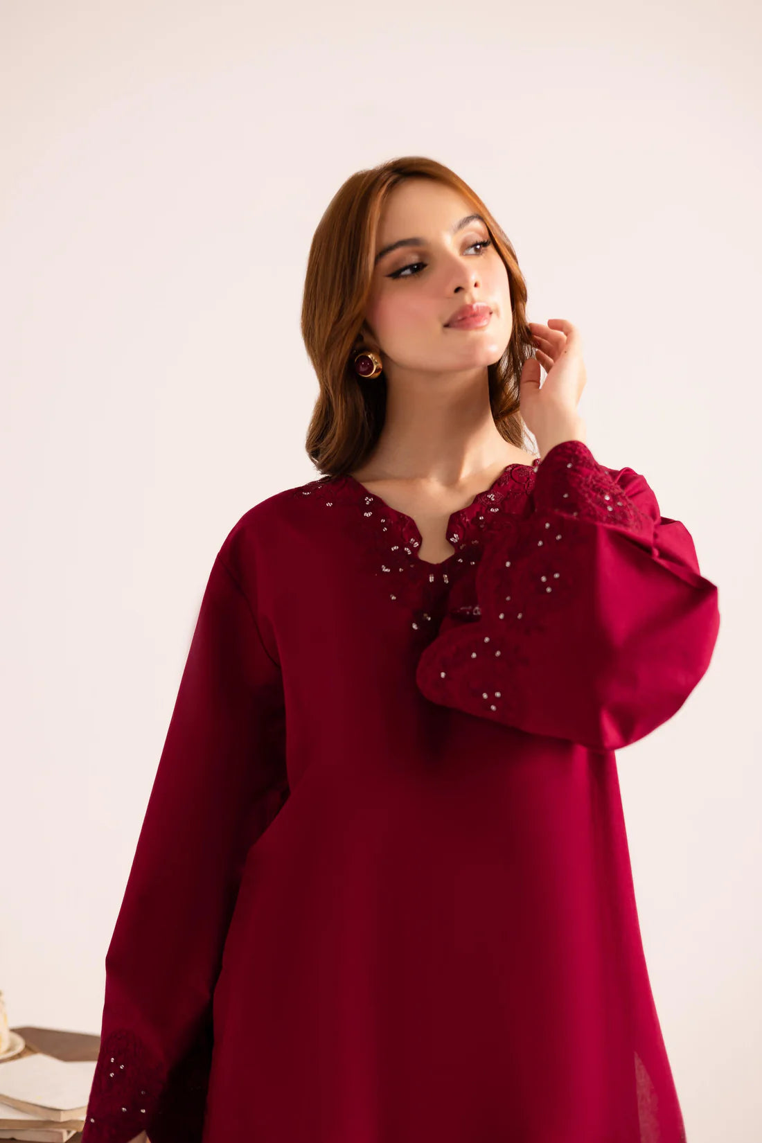 2PC Summer Embroided Dress - RZ1145