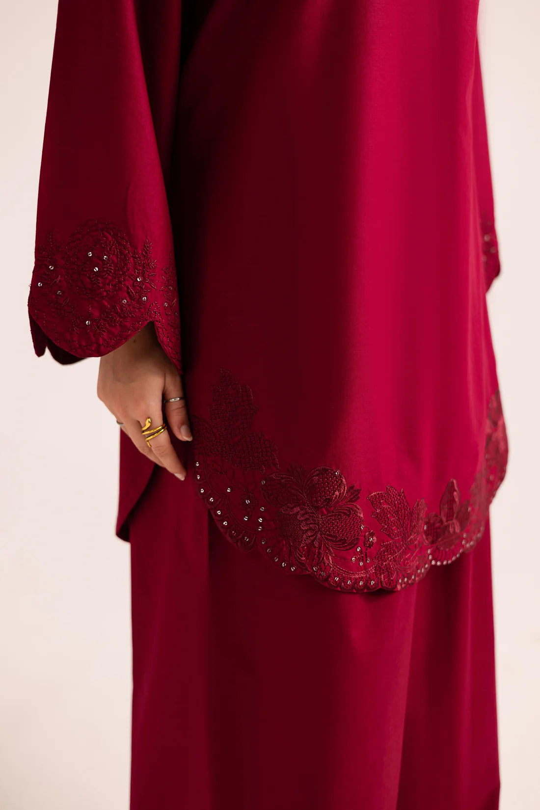 2PC Summer Embroided Dress - RZ1145