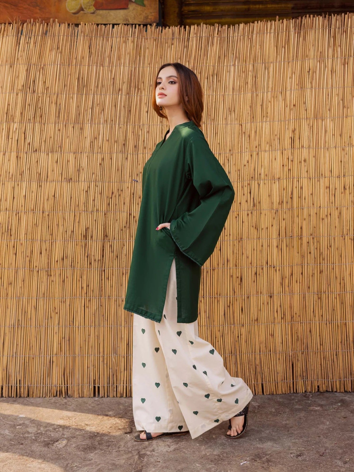 Embroidered 2PC MSK – Green