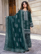 Green Embroidered Khaddar 3-Piece Suit – RZ188