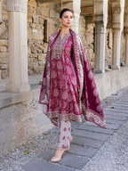 Pink Embroidered Khaddar 3-Piece Suit – RZ186
