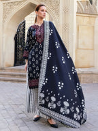 Black Embroidered Khaddar 3-Piece Suit – RZ193