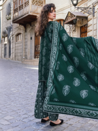 Green Embroidered Khaddar 3-Piece Suit – RZ188