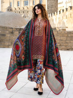 Embroidered Khaddar 3-Piece Suit – RZ190