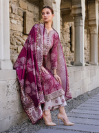 Pink Embroidered Khaddar 3-Piece Suit – RZ186