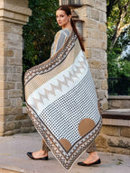 Camel Beige Embroidered Khaddar 3-Piece Suit – RZ189