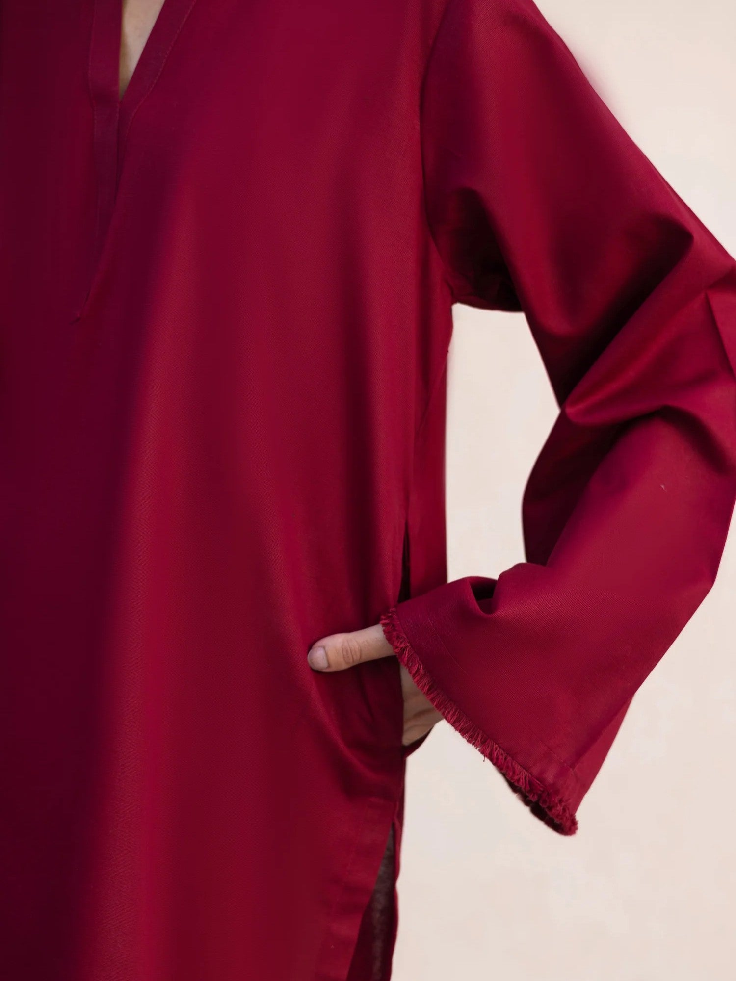 Embroidered 2PC MSK – Maroon