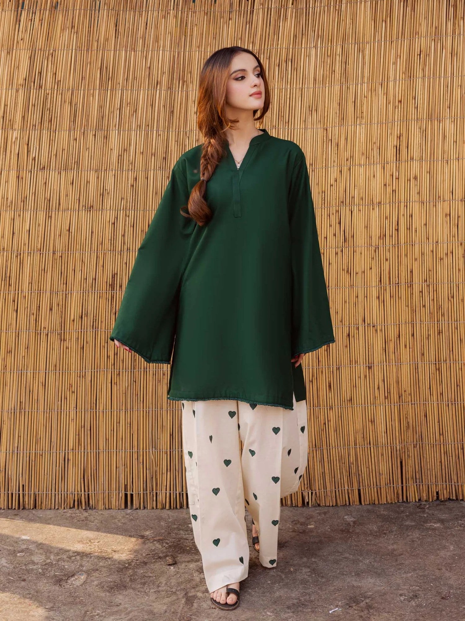 Embroidered 2PC MSK – Green