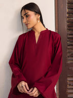Embroidered 2PC MSK – Maroon
