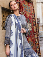 Blue Embroidered Khaddar 3-Piece Suit – RZ187