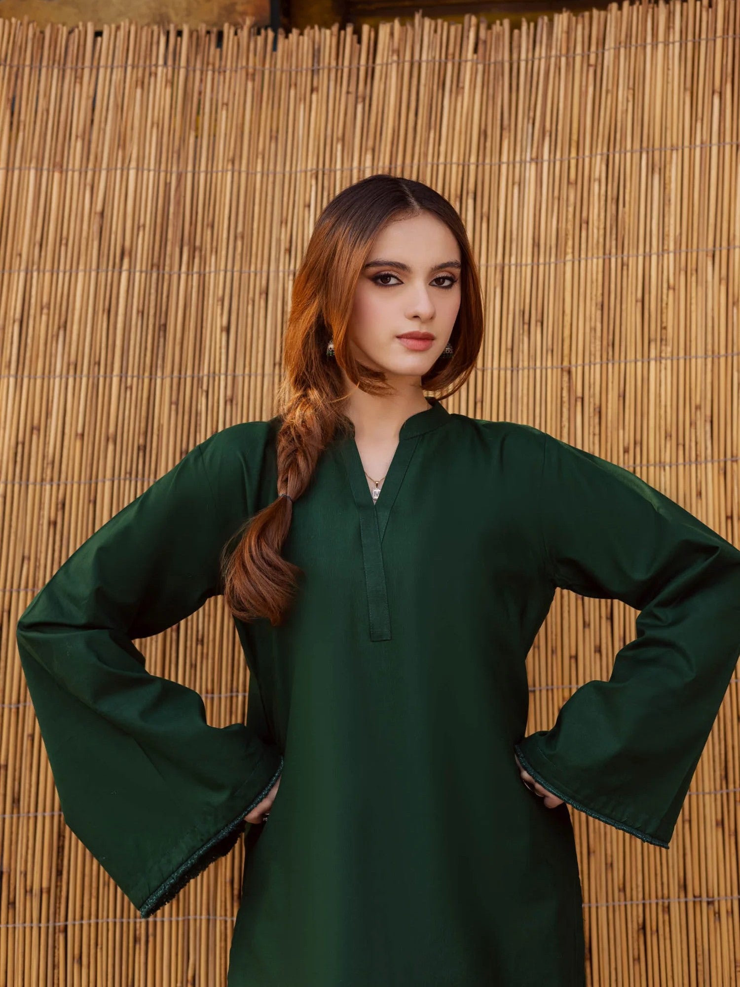 Embroidered 2PC MSK – Green