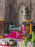Pink Luxury Ghararah Dress – 3 Piece – RZ4281