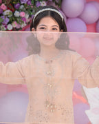 Peach Chikankari Cotton Gharara Outfit – 3 Piece – RZ1013