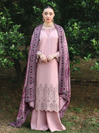 Pink Chikankari Embroidered Suit – 3 Piece – RZ1126