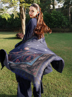 Blue Chikankari Embroidered Suit – 3 Piece – RZ1127