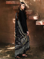 Black Chikankari Embroidered Suit – 3 Piece – RZ1128