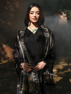 Black Chikankari Embroidered Suit – 3 Piece – RZ1128