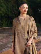 Beige Chikankari Embroidered Suit – 3 Piece – RZ1129