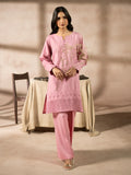 Pink Dhanak Embroidered Co-Ord – 2 Piece – RZ46