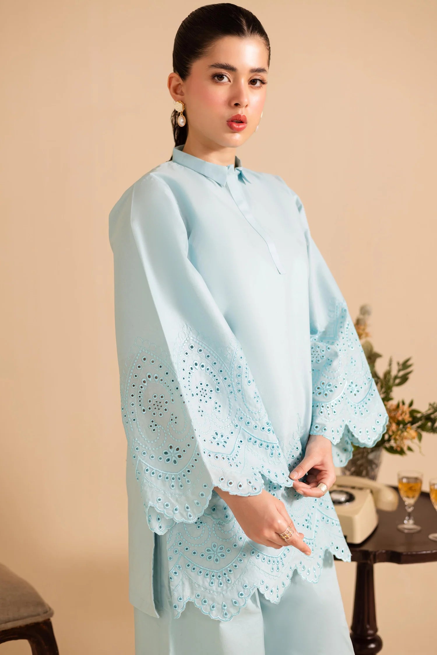 Summer Schiffli Embroidered Co-Ord - RZ1152